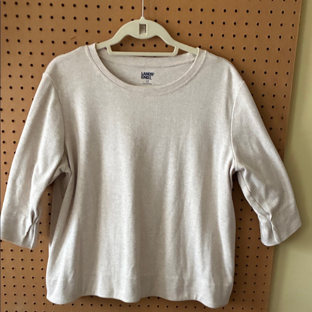 Lands' End Soft Gray Pullover